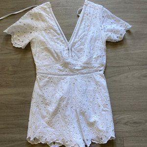 White Lace Romper
